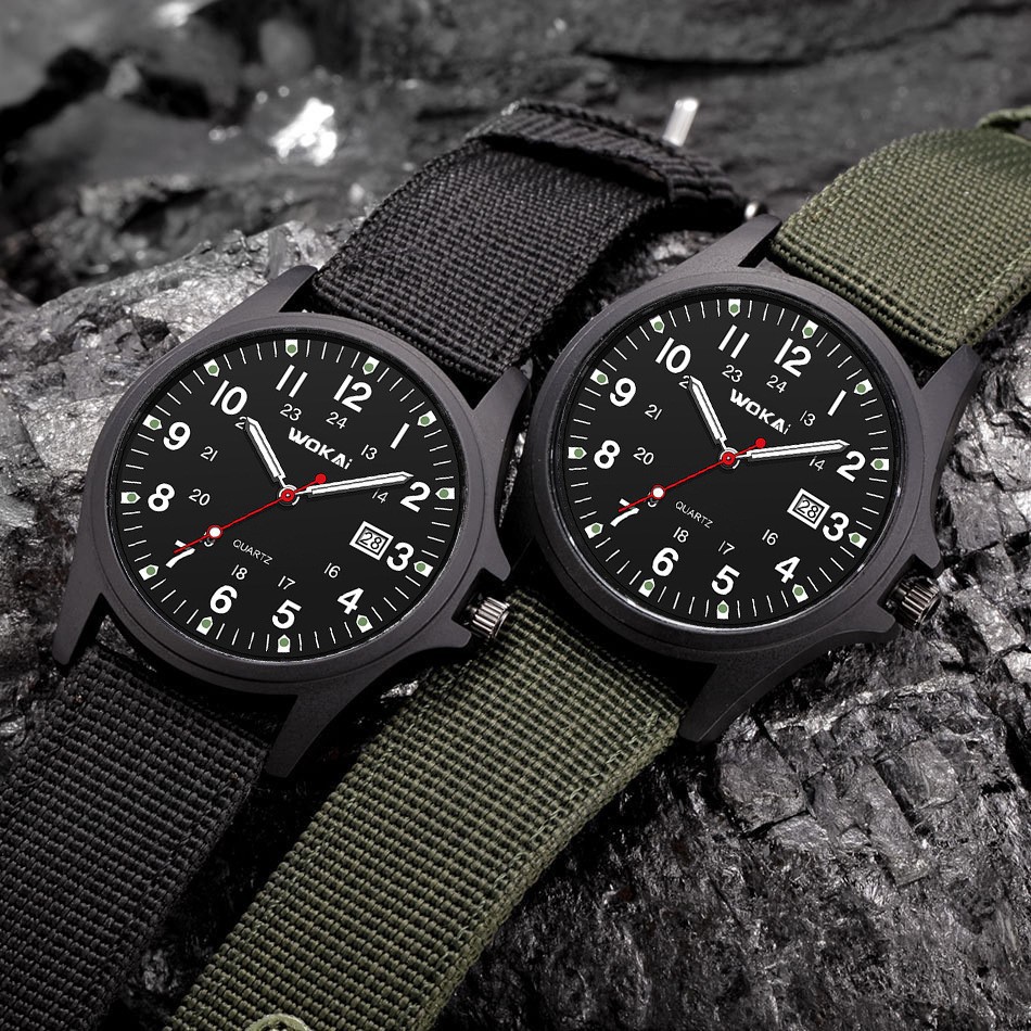 Sporty Nylon Strap Mens Quartz Watch Minimalist Design photo 5
