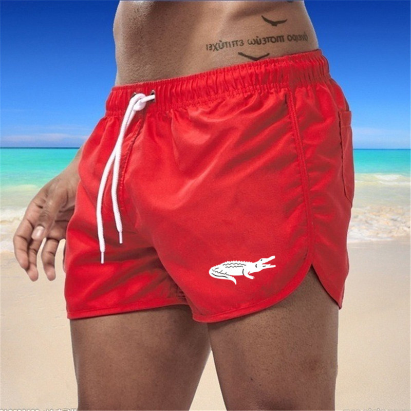Mens Fashionable Beach Shorts Polyester Multi-Color Sports Three-Quarter-Length Shorts photo 3