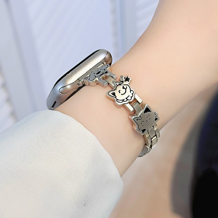 Fashionable Metal Dog And Cat Womens Chain Watch Strap photo 6