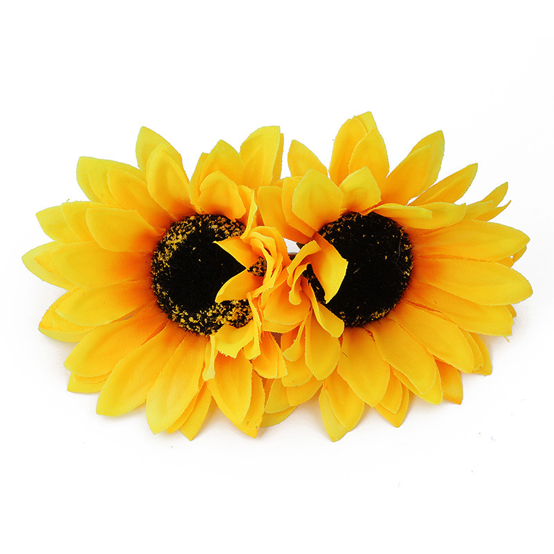 Fashion SUNFLOWER Barrettes Girls Seaside Vacation Photo Hair Accessories photo 4