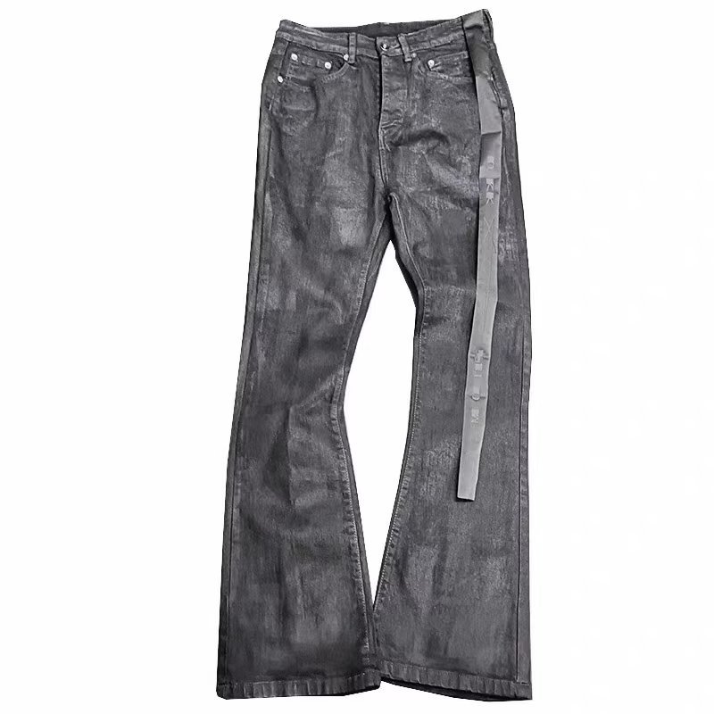 Men's And Women's Denim Waxed Pants With Drawstrings photo 4