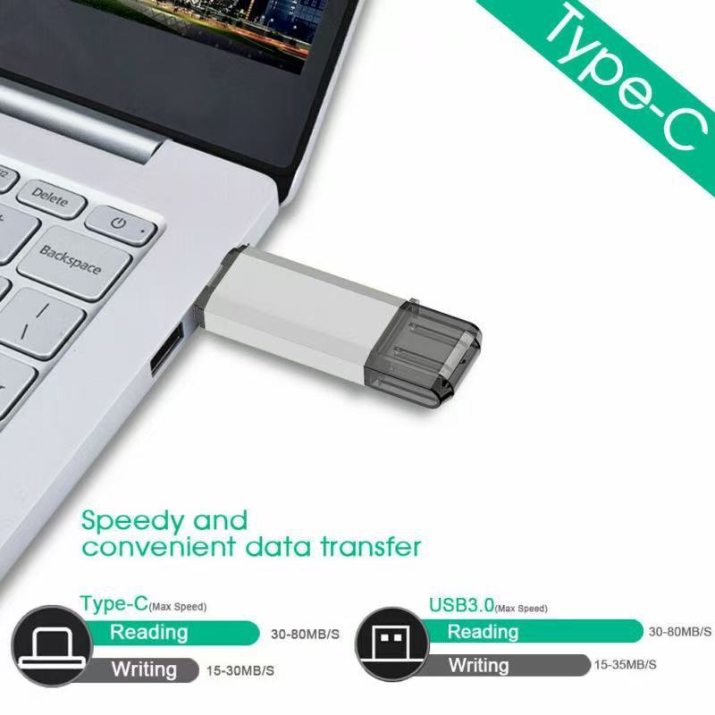 Type-C USB Flash Drive For Both Phones And Computers High-speed Large Capacity photo 1