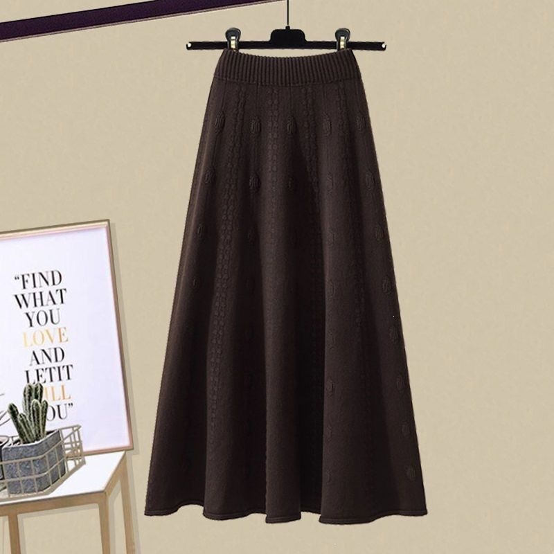 High-waisted A-line Knitted Skirt For Women photo 6