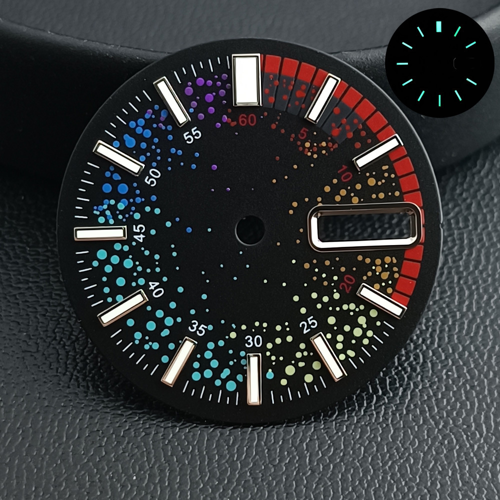 Rainbow Dial Mechanical Movement Watch Dial Replacement Part photo 4