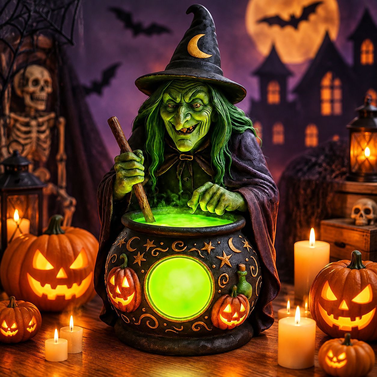 Halloween Decoration Resin Figurine Night Light photo 1