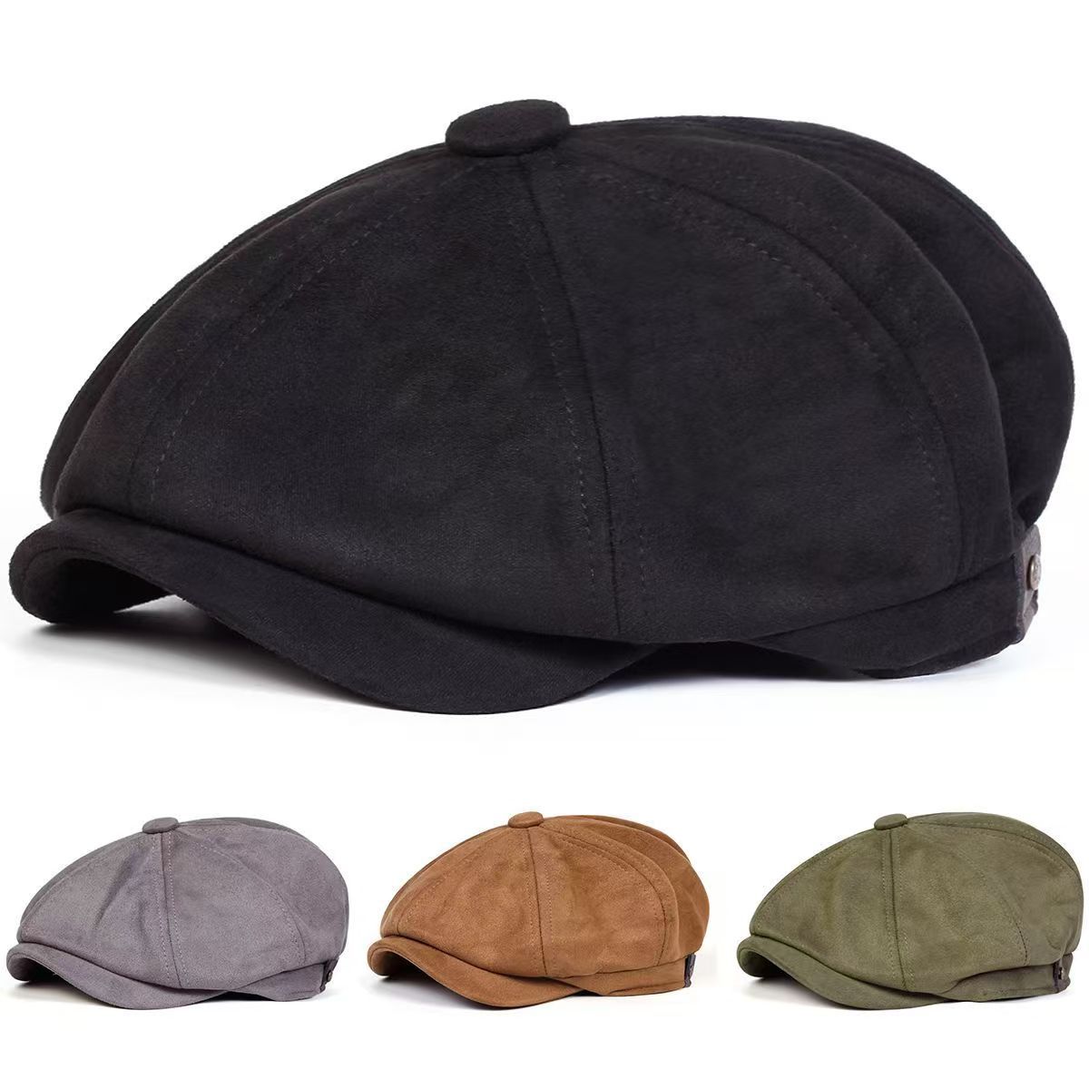 British-style Youth Casual All-match Vintage Octagonal Beret photo 5