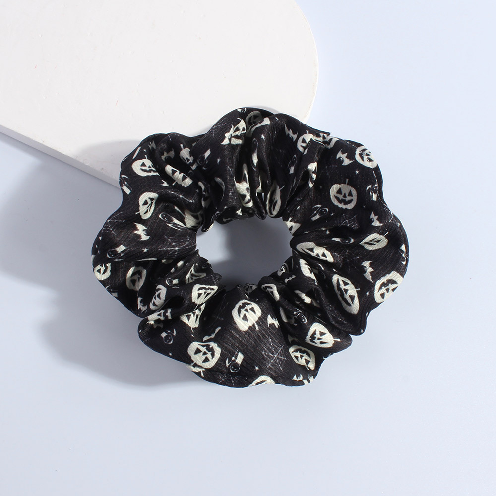 Skull-pattern Fabric Hair Tie Festive Womens Hair Accessory Versatile And Easy To Match photo 4