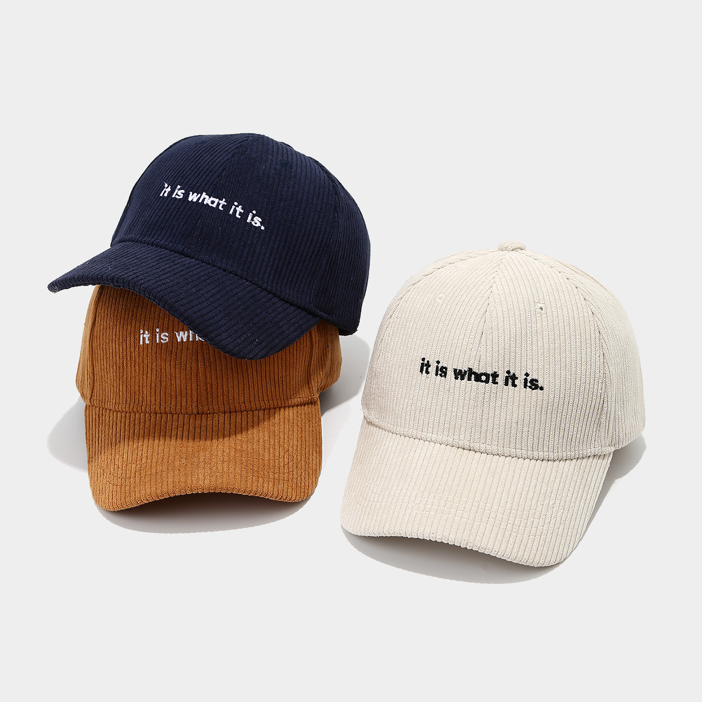 Stylish Letter-print Corduroy Baseball Cap For Couples photo 7