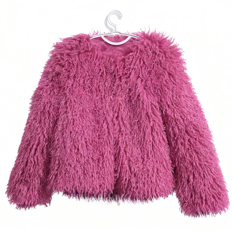 Women's Crew-neck Cashmere Casual Coat photo 7