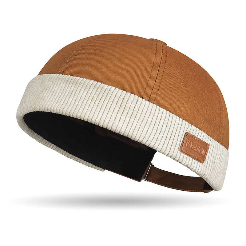 Color-block Patchwork Corduroy Casual Cap photo 6