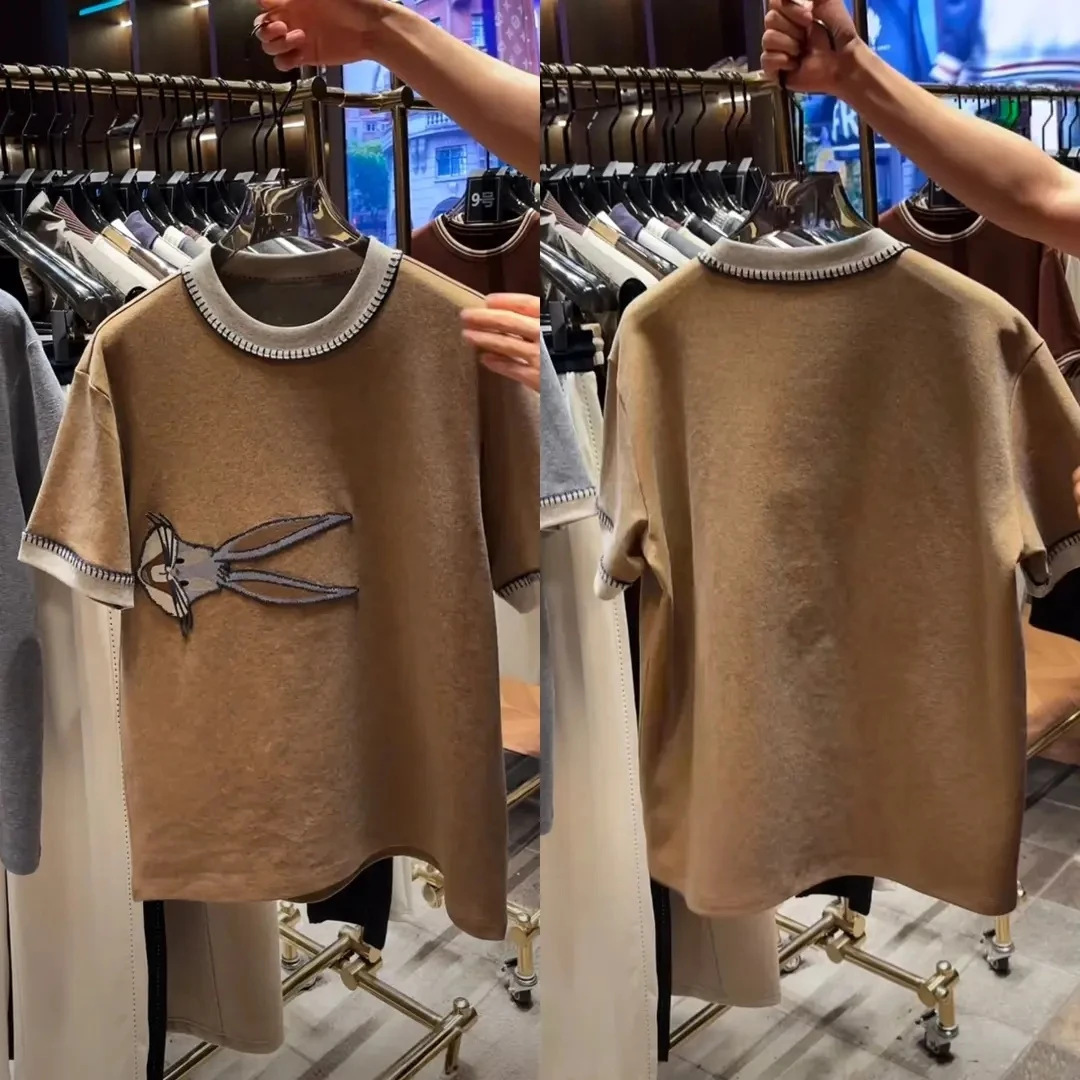 Men's Round-neck Short-sleeve T-shirt With Cartoon Print photo 3