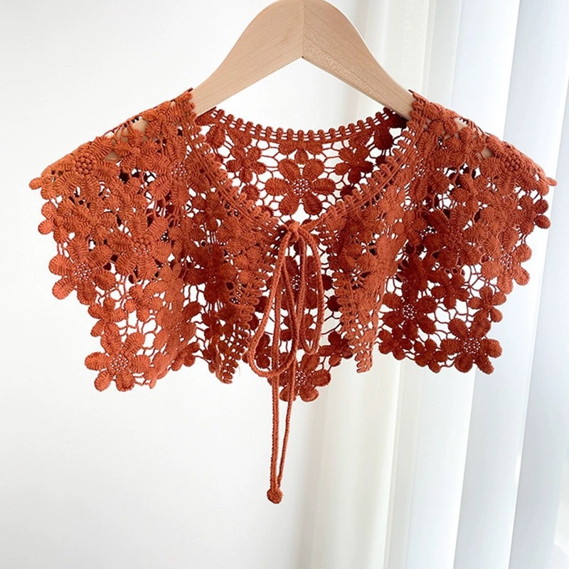 French-style Bow Tie Faux Collar Tulle Shawl photo 1
