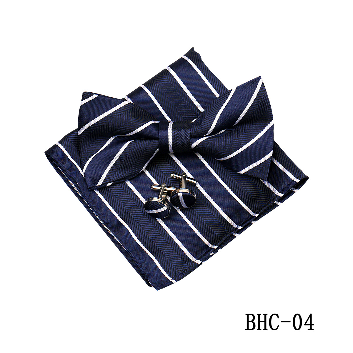 Mens Paisley Bow Tie Pocket Square And Cufflinks photo 5