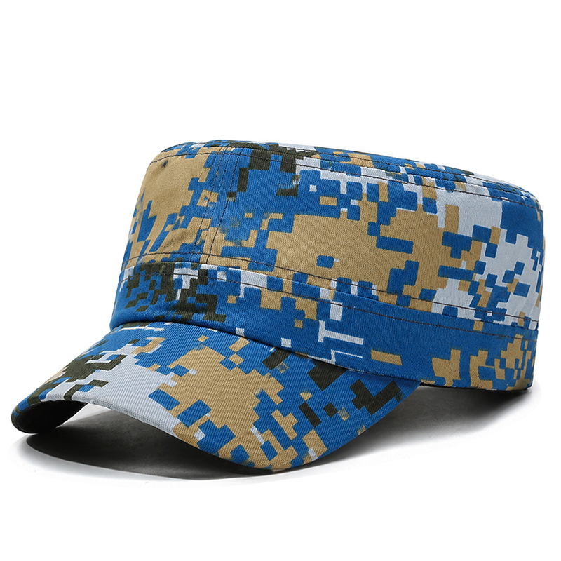 Camouflage Flat-top Cap Outdoor Hiking Hat Training And Activity Sunshade Work Safety Cap photo 7
