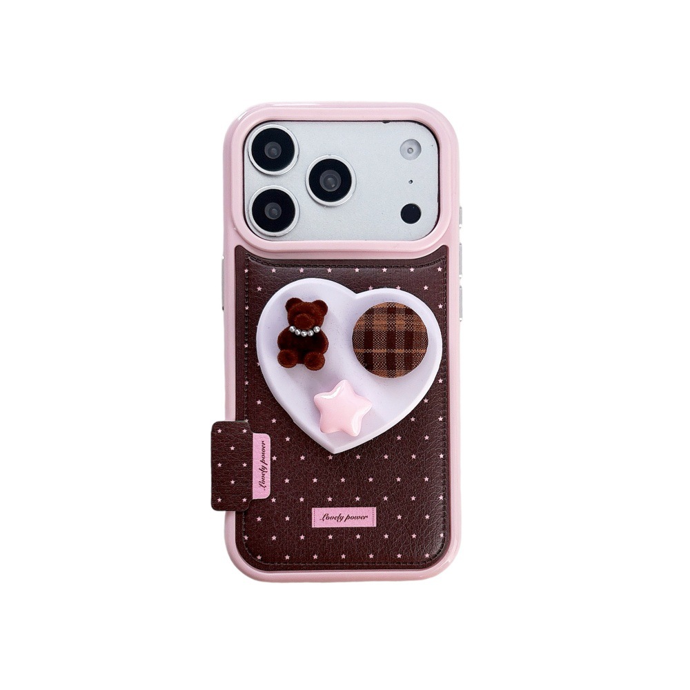 Cartoon Polka-dot Star Stand Phone Case photo 6