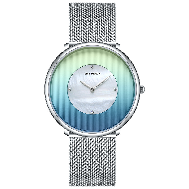 Womens Watch Elegant And Minimalist Mesh Strap Ultra-thin Water-resistant Quartz Wristwatch photo 8