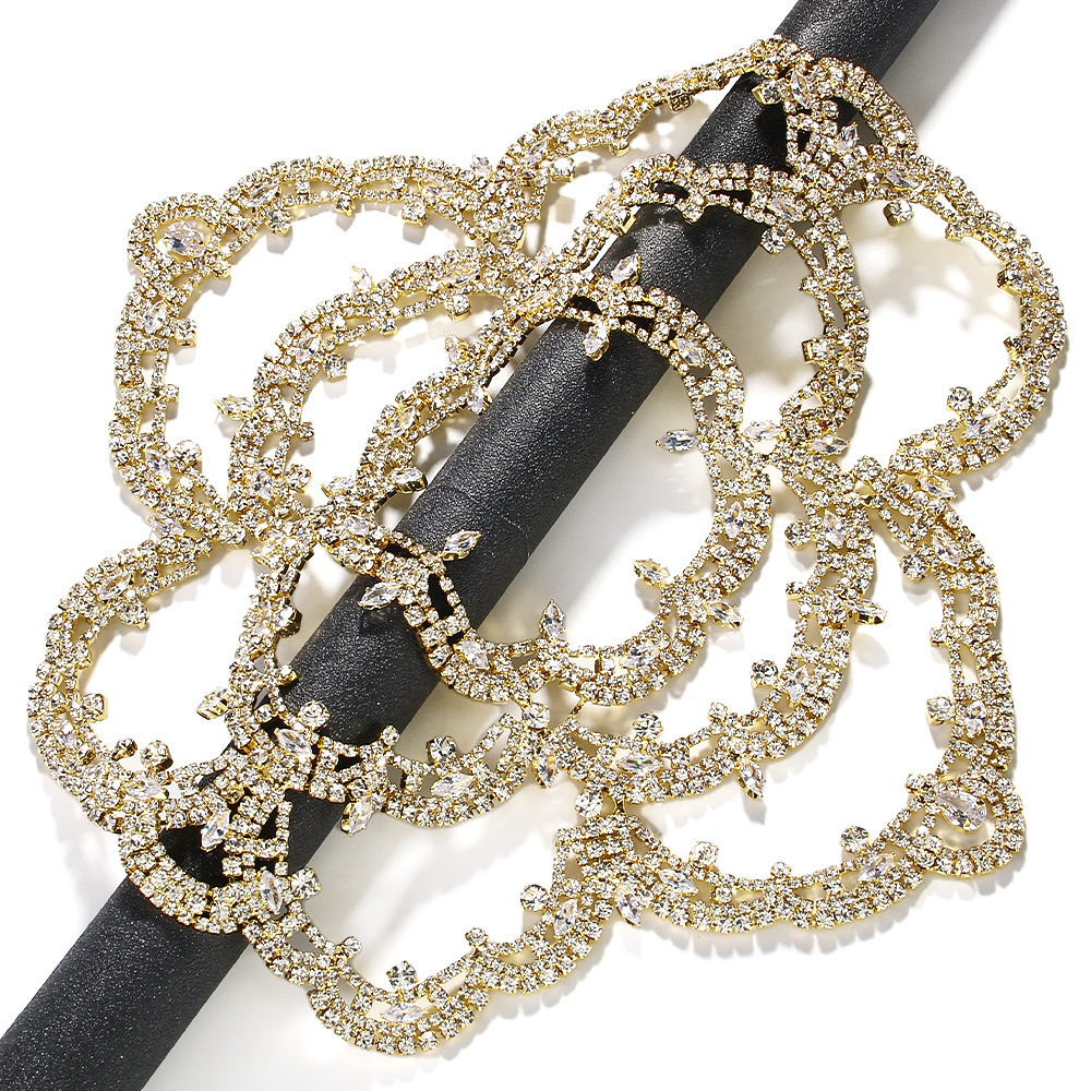 Floral Temperament Retro Bride Headband Rhinestone photo 4