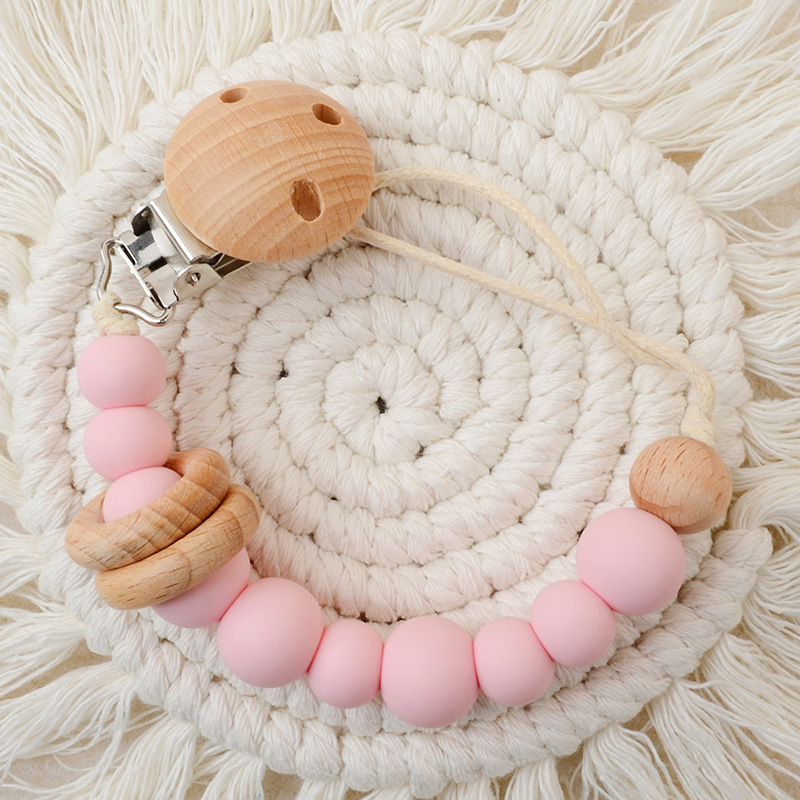 Baby Supplies Creative Baby Silicone Beads Teething Chewable Pacifier Chain Anti-Lost Strap photo 2