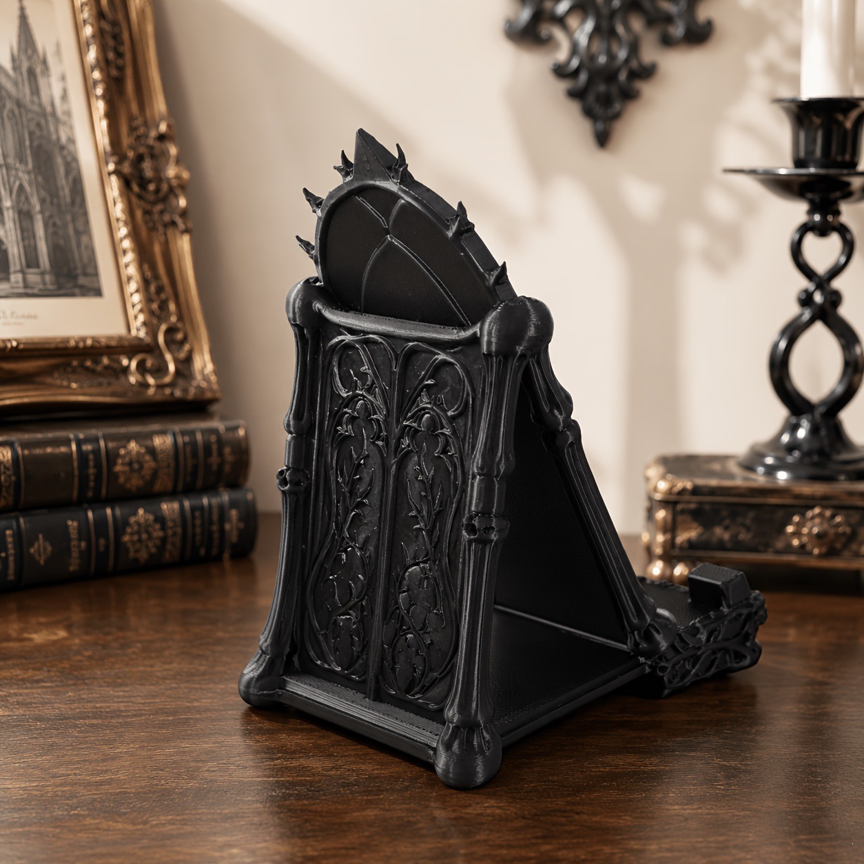 Mobile Phone Holder Black Desktop Decorative Stand For Home Use photo 4