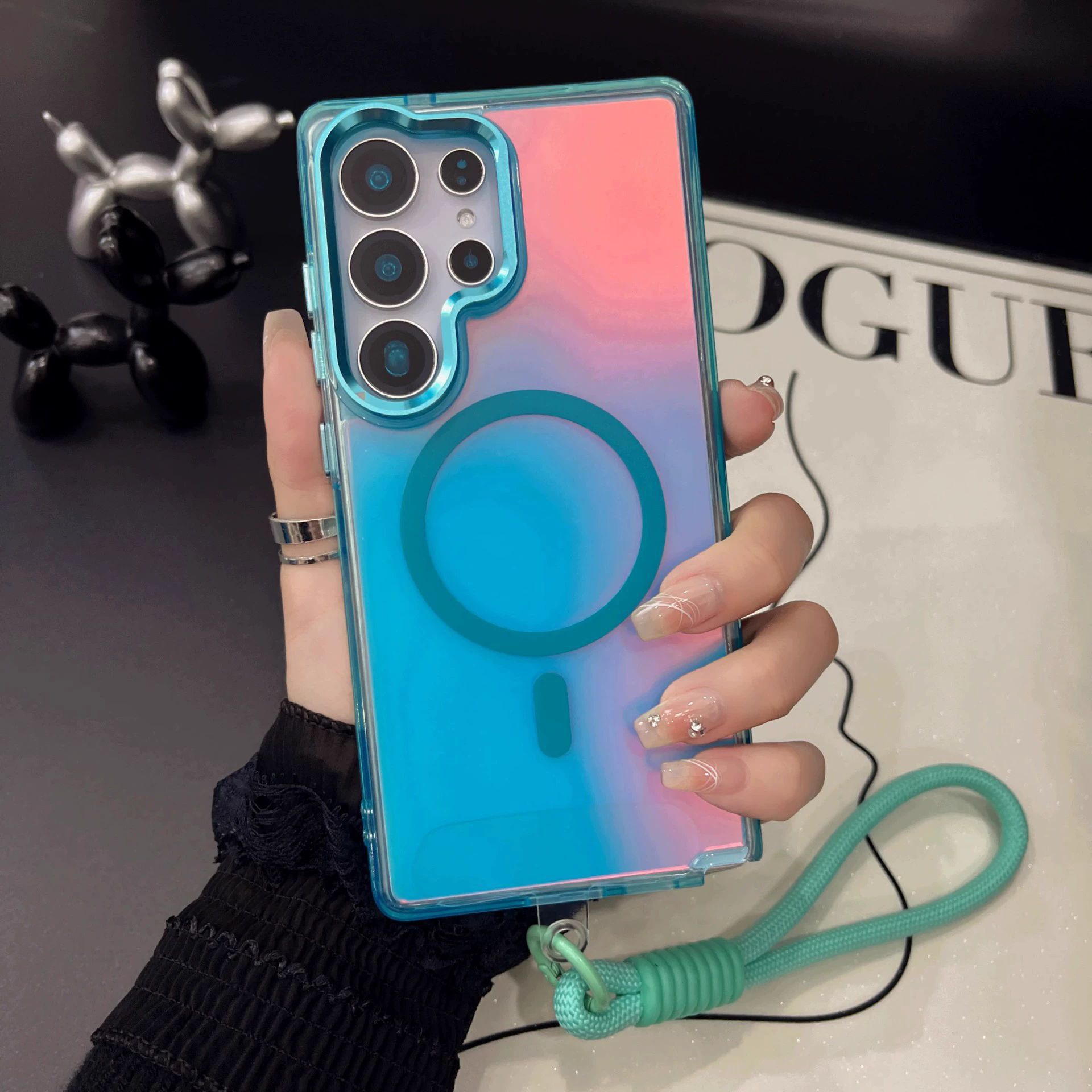 Matte Gradient Metal Lens-Frame Phone Case photo 5