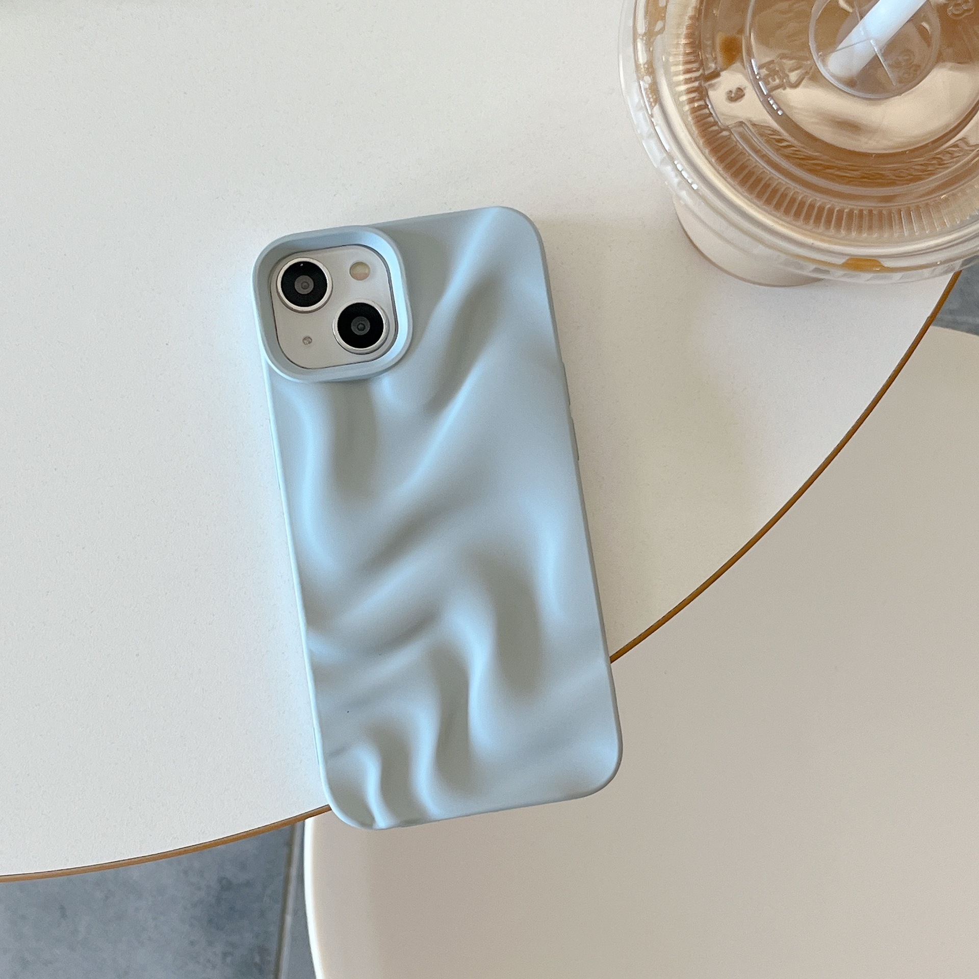 Pleated Water Ripple Solid Color Electroplated Drop-resistant Soft Shell photo 7