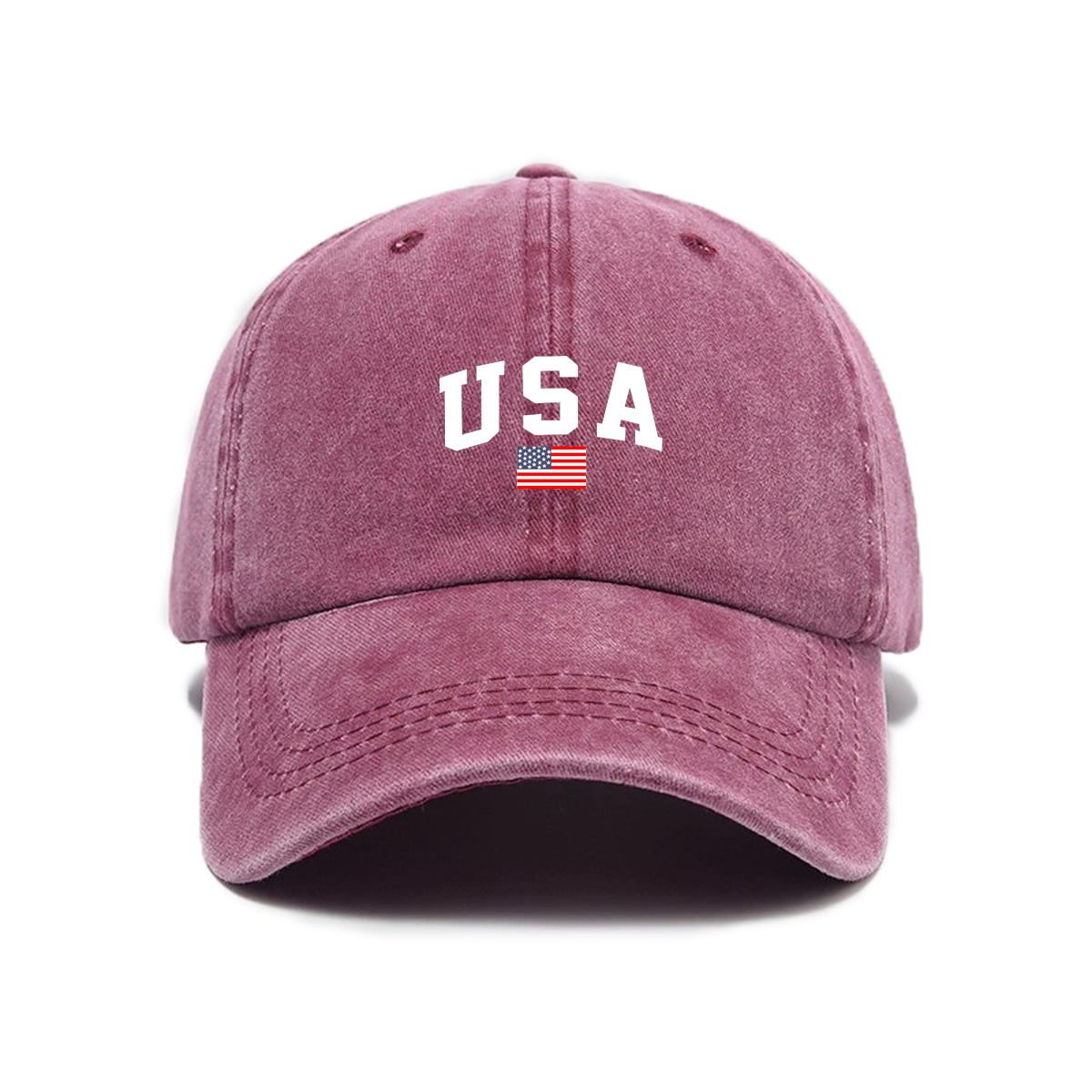 Letter-print Washed-and-distressed Soft-crown Vintage Baseball Cap photo 5