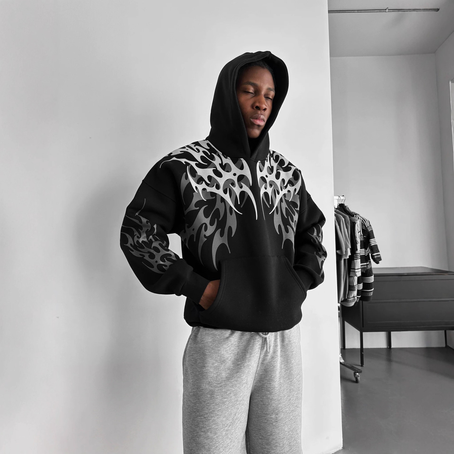 Printed Pullover Unisex Street Hoodie photo 8