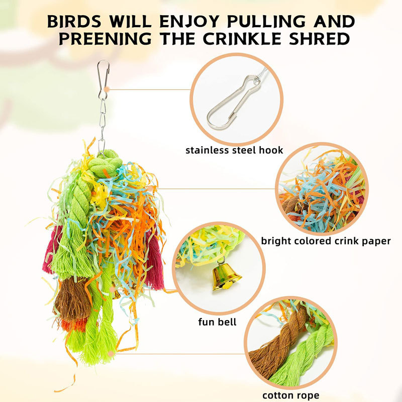 5PCs Parrot Gnawing Toy Cotton photo 4