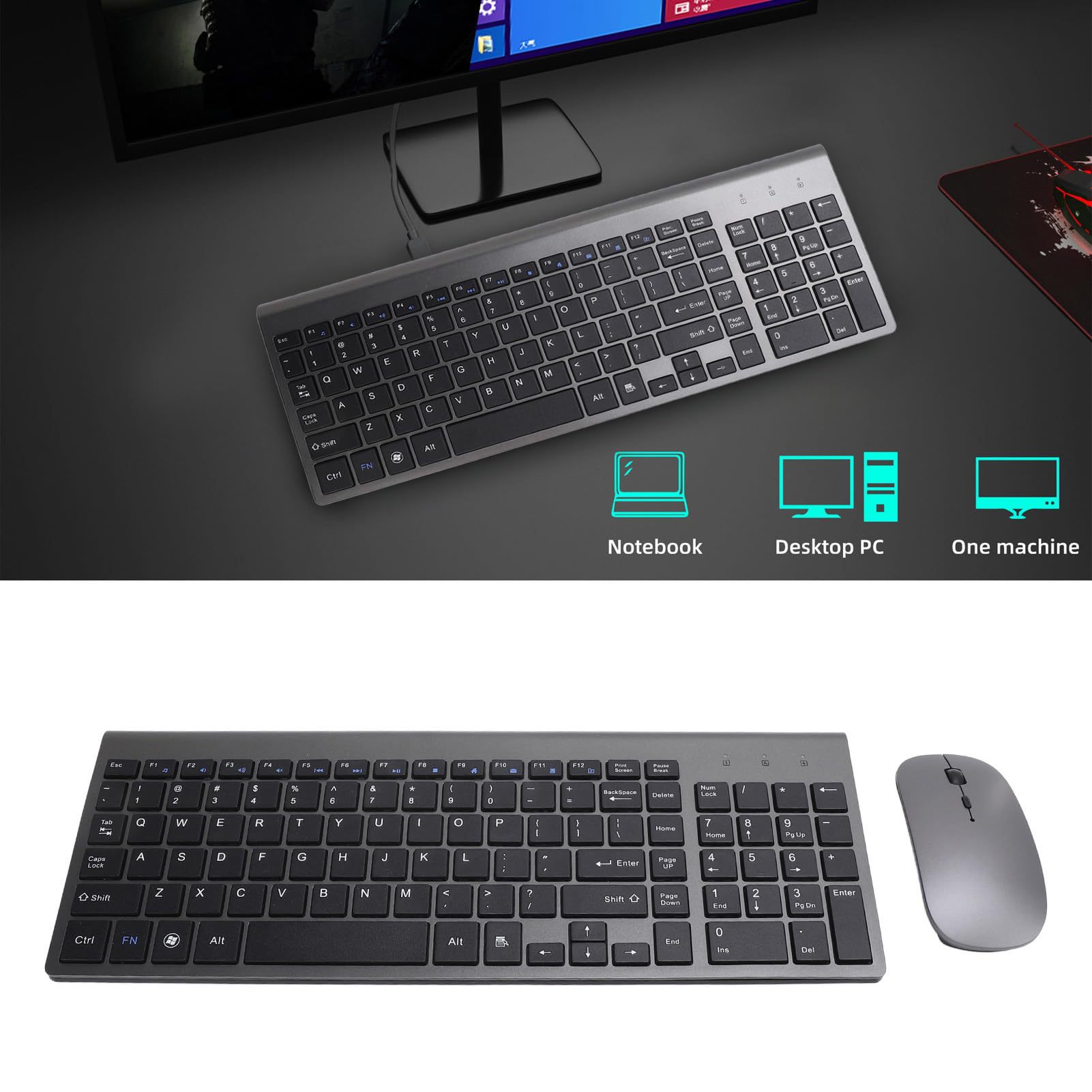 Silent 102-key Multi-device Keyboard And Mouse Set photo 3