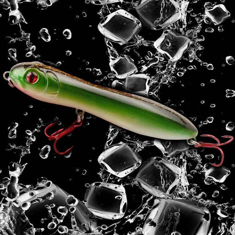 Plastic Bionic Snake-head Pencil Lure With Rattle, Artificial Fishing Lure photo 5