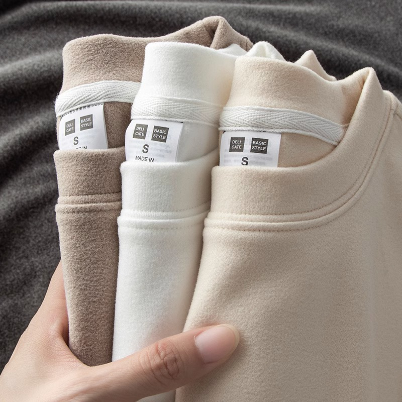 Mens Thermal Base Layer Shirt For Autumn And Winter Fleece-lined Extra-thick And Warm With A High Neck photo 1