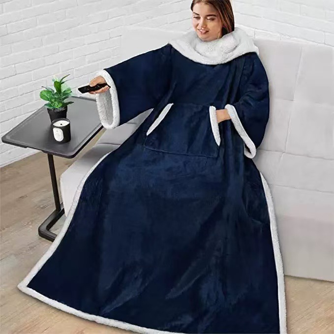 Corduroy Multi-functional Wearable Sleeve Blanket photo 5