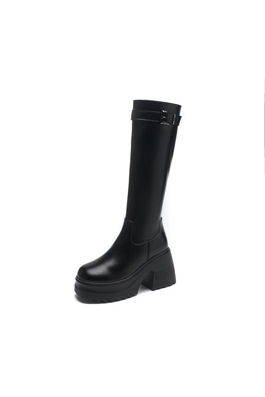 Women's Chunky-heeled Tall Height-increasing Boots With Thick Soles photo 3