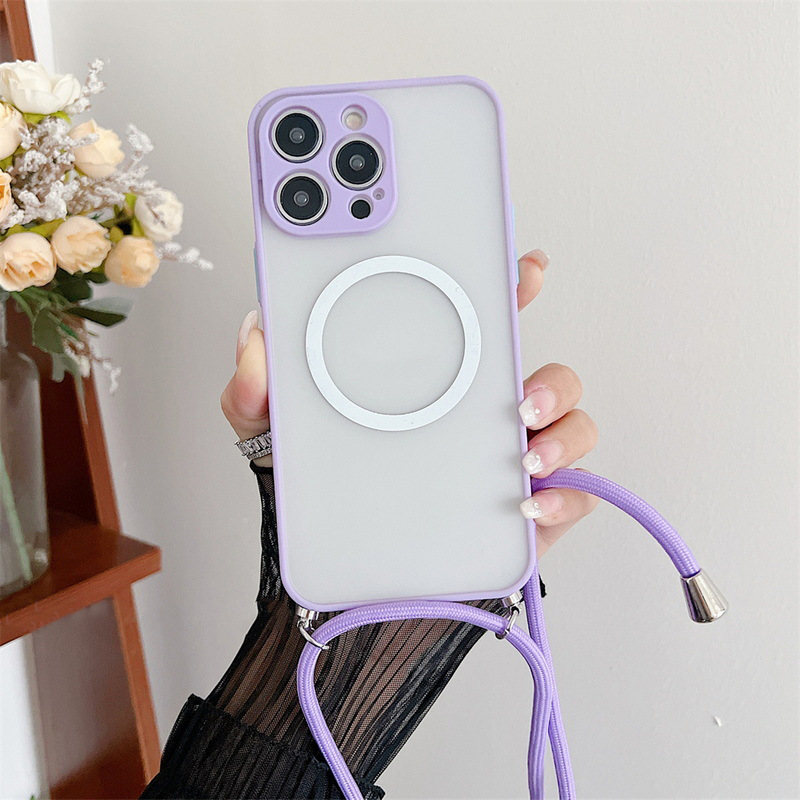 Magnetic Lanyard Phone Case Transparent Crossbody Drop-resistant photo 3