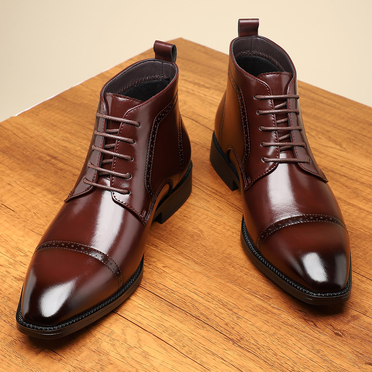 Men's Business Formal Leather Shoes Made From Full-grain Cowhide photo 6