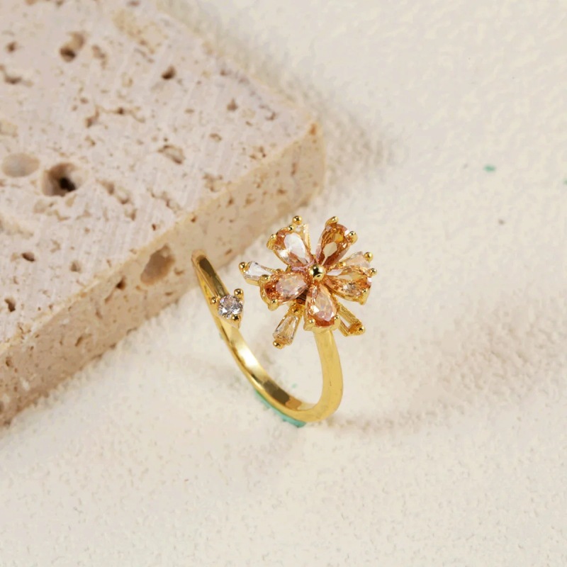 Stylish High-end Zircon-inlaid Open Ring For Women photo 4