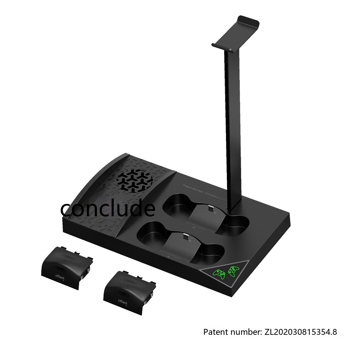 XboxSeriesS Main Engine Cooling Fan Base XSS Gamepad Dual Battery Fixed Charger With Earphone Rack photo 4