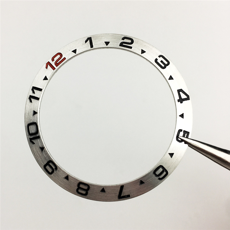 Watch Accessory 38mm Silver Bezel, Replacement For The Black And Green Submariner Case, Outer Bezel Ring photo 2