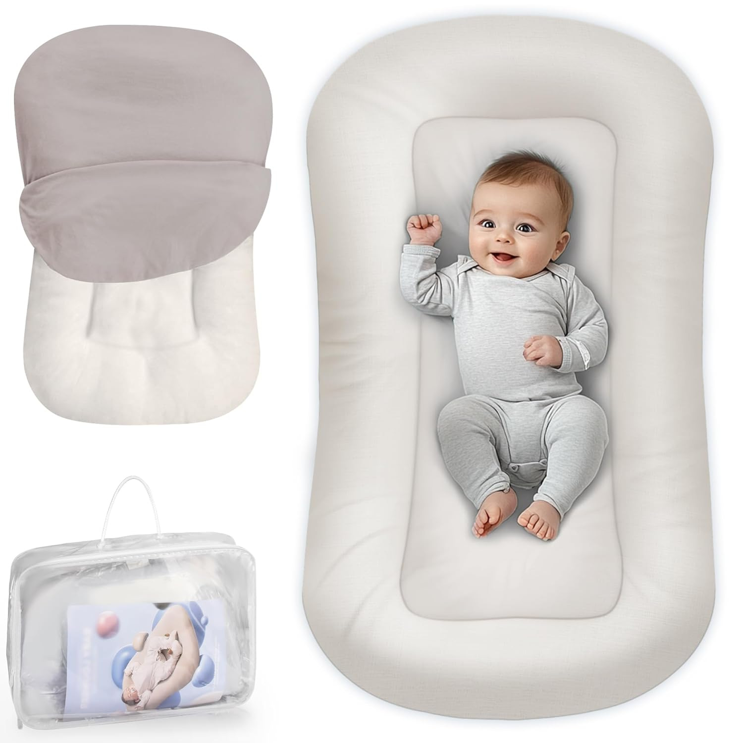 Newborn Pearl Cotton Breathable Biomimetic Baby Crib photo 1