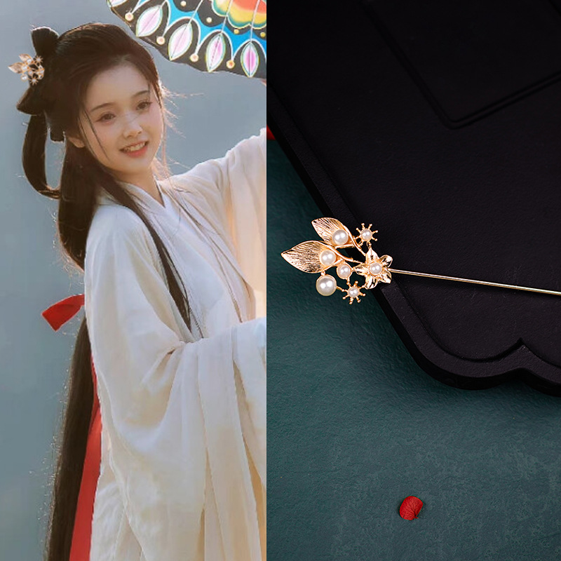 Ancient Style Han Chinese Clothing Handmade Updo Alloy Hairpin Hairpin photo 5