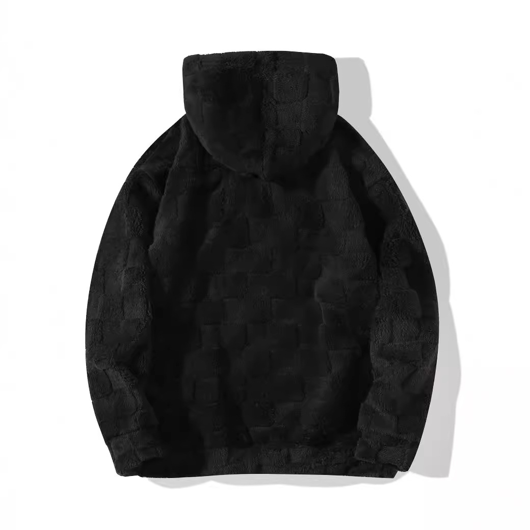 Men's Plaid Loose-fit Hooded Sweatshirt photo 3