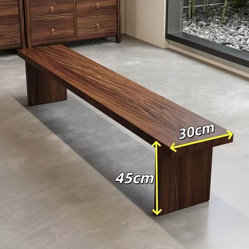 Nordic-style Chinese Solid Wood Bench Minimalist Design photo 3