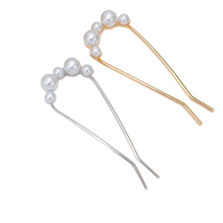 Fashion All-match Simple Pearl U-shaped Hair Clasp photo 7