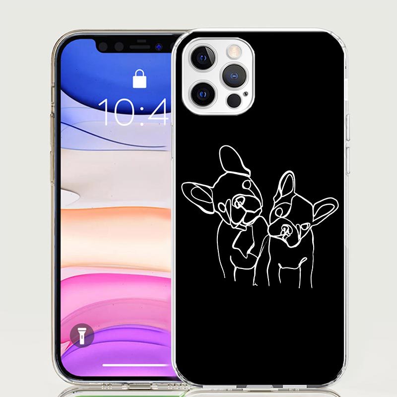 Creative Art Line Dog Heart Phone Case photo 2