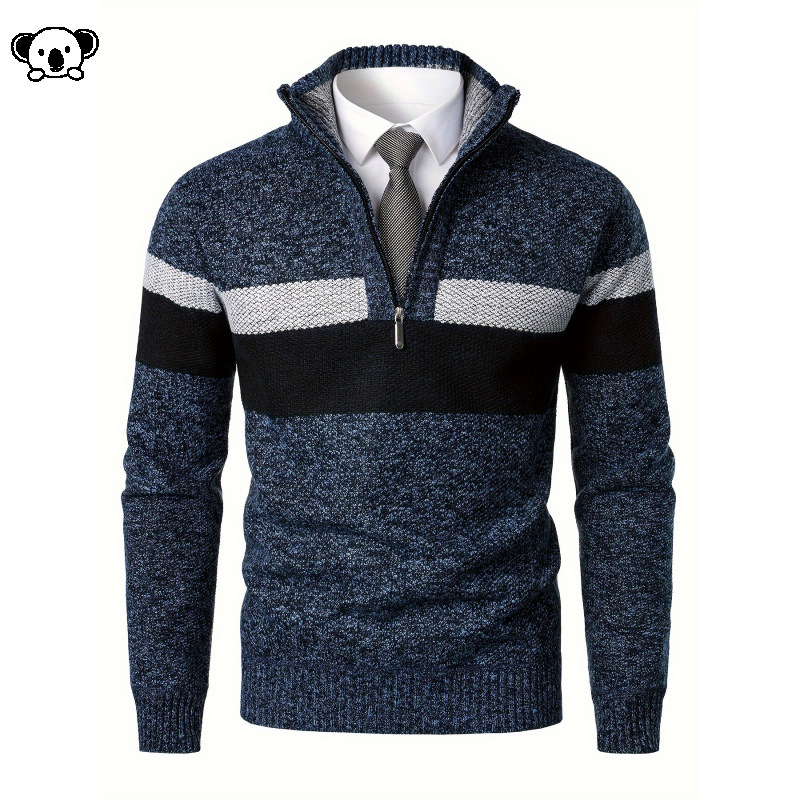 Men's Fleece-lined Mock-neck Sweater photo 4
