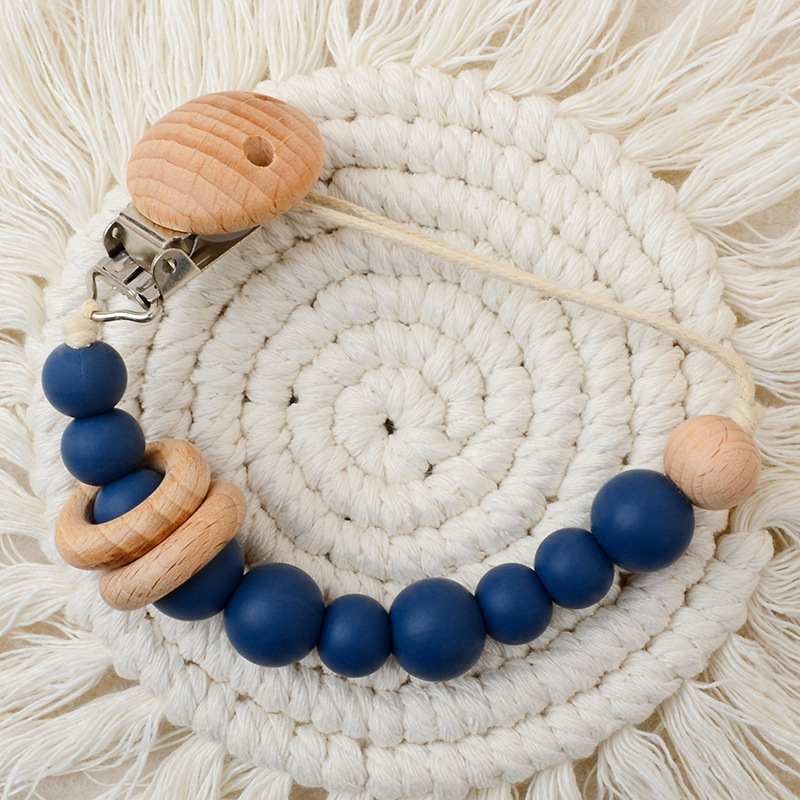 Baby Supplies Creative Baby Silicone Beads Teething Chewable Pacifier Chain Anti-Lost Strap photo 7