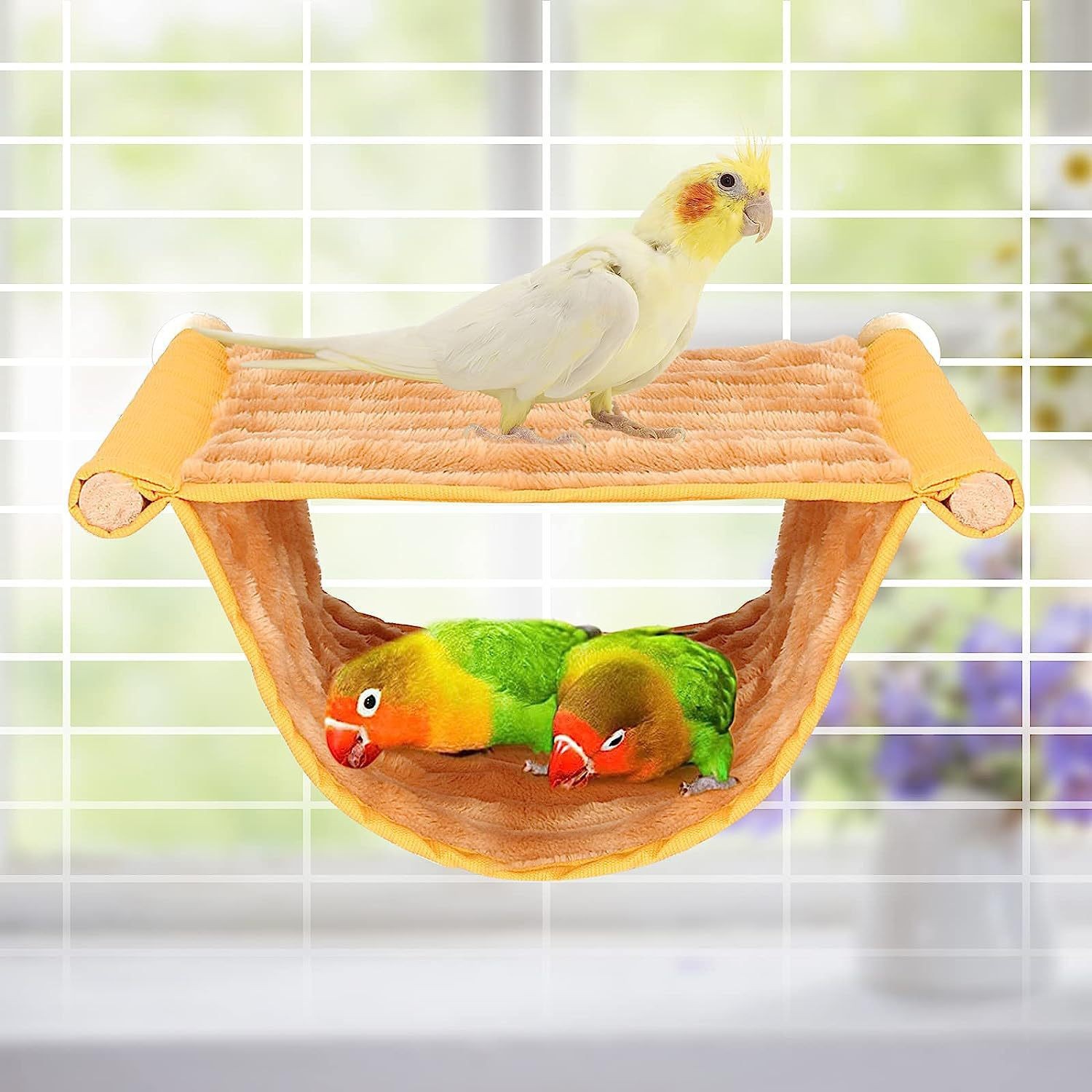 Parrot Pet Hamster Nest Warm Hammock Removable And Washable Hammock Window Sill Multi-color Hanging Cat Cradle photo 5