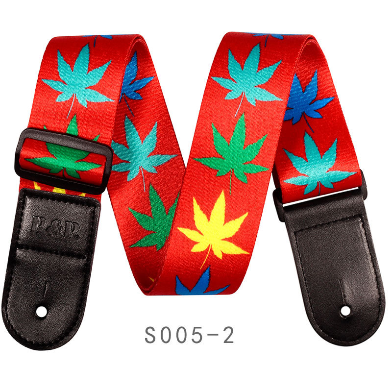 Colorful Heat-transfer Printed Universal Bakelite Guitar Strap photo 4