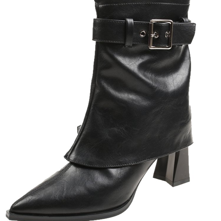 Stylish Pointed-toe Chunky-heel Fashion Boots photo 7