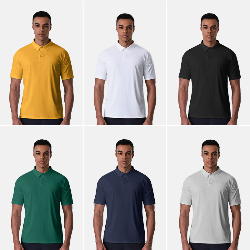 Mens Sun-Protective Quick-Drying Polo Shirt With A Turn-Down Collar And Short Sleeves photo 1